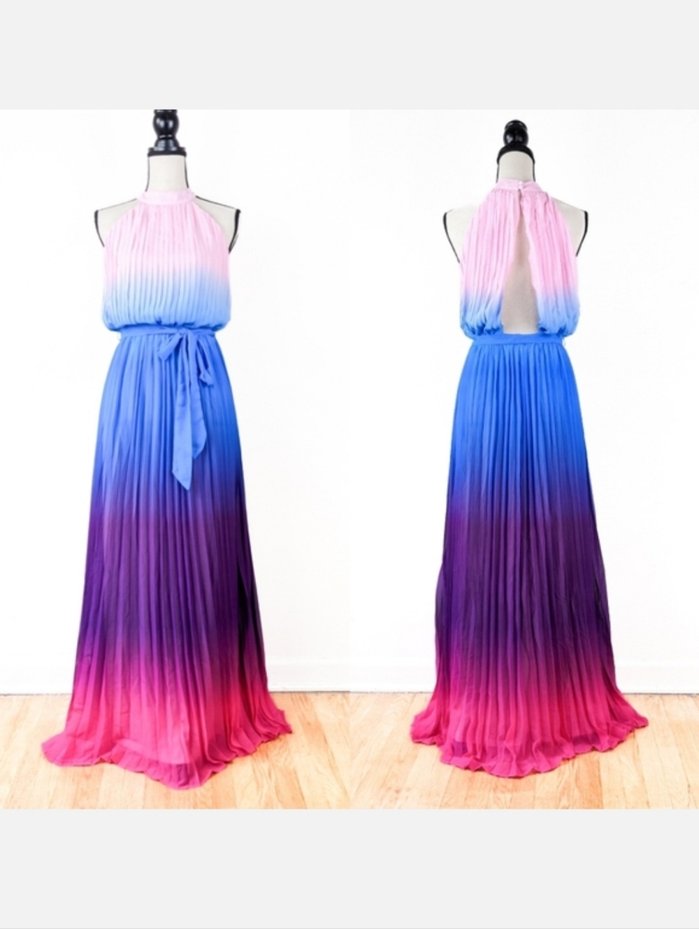 🦋LAST🦋 NWT Jealous Tomato Ombre Pleated Gown, Size Small